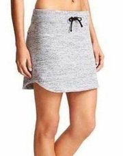 Athleta Light Gray Techie Terry Casual Mini Skirt Size M