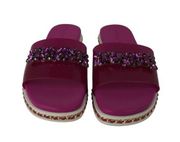 Karl Lagerfeld Paris Womens Flats Embellished Flip-Flops Sandals Size 8