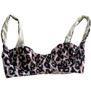 LPA Swim Top Womens Medium Bessie Astrid Leo Animal Print Underwire Bikini Poly