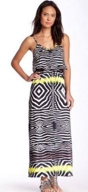 Line & Dot • Dress • Maxi • Zebra Print • Beads • Small