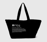 Figs Scrubs Black Canvas Tote NWT