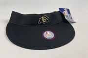 Colorado Buffaloes Women’s Visor Black CU Adjustable Strap One Size Champion New