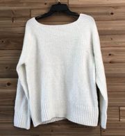 Chelsea 28 Metallic Ribbed Sweater in Ivory SizeXS