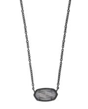 Kendra Scott Elisa Gunmetal and Slate Cats Eye Pendant Necklace