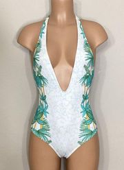 New. Out From Under palm leaf plunge swimsuit. Normally $119. Runs small