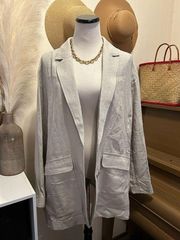 Linen Blend Mint Blazer Size 1X