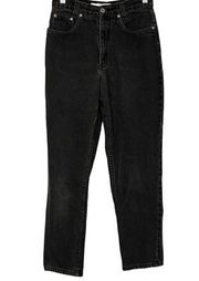 Vintage L.A. Blues Black Classic Fit Straight Leg High Rise Cotton Jeans Size 6P