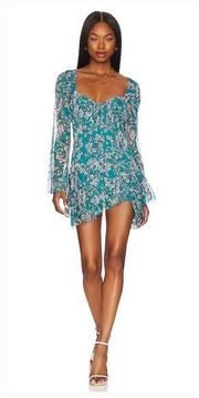 House of Harlow 1960 x REVOLVE Vaida Mini Dress in Teal Floral Multi