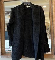 Chenille Black Comfy Cozy Cardigan Seven7 Womens Medium