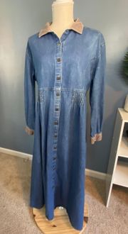 Vintage Denim Maxi Dress