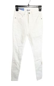 Abound Jeans High Rise Skinny Jean in White Sustainable Denim Size 25 NWT