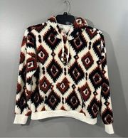 Shyanne Life Aztec Fleece hooded Pullover size medium