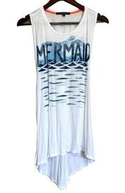 Evolution and Creation Muscle Racerback Tank Womens L Mermaid Graphic Asymmetric