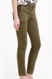 J.Crew  Sz 26 Olive Green Skinny Stretch Cargo Pants