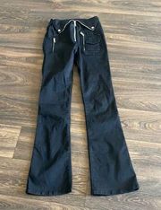 R+A Black Flared Jeans