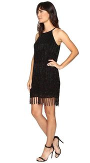 Little Black Sequin Beaded Sanibel Flapper Dress