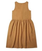 𝅺ARTISAN NY 100% linen mustard voluminous babydoll dress Size 8