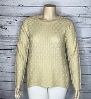 Kate & Mallory Designs NWOT XL Tan High-Low Hem Textured Weave Knit Sweater Top