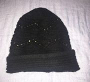 Black knit beanie