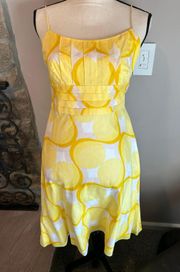 Yellow And White Vintage Look Sundress