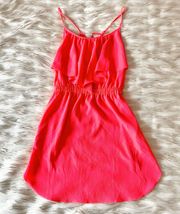 American Eagle Outfitters Neon Bright Pink Strappy Mini Dress Sz XXS
