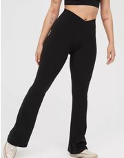 OFFLINE By Aerie Real Me High Waisted Crossover Flare Legging Small LONG