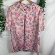 Terrie Lee Fashions Vintage Floral Print top L