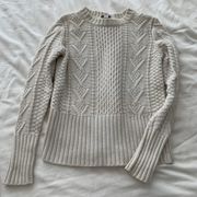 white crew neck sweater size Small