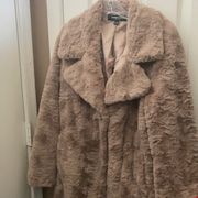 Kenneth Cole faux fur coat xl