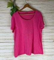 Fresh Produce Pink Cotton Scoopneck Tee