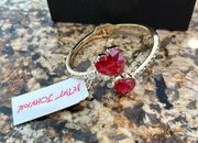 NWT Betsey Johnson heart bangle bracelet