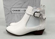 CHASE & CHLOE chain strap boot in Off white size 7.5 NWB