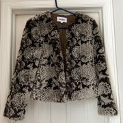 BB Dakota brown faux fur jacket Sz Small