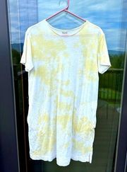 EUC Velvet by Graham & Spencer Amelia Dress Yellow Tie Dye Shirt Dress M…