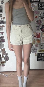 PacSun White mom jean shorts