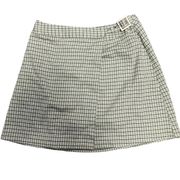 John Galt Green Plaid Wrap Mini Skirt Size Small