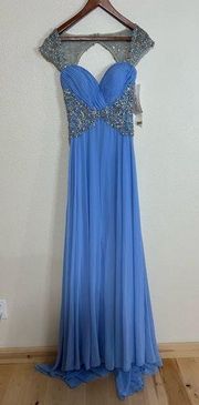 Tony Bowls TB117318 periwinkle blue beaded princess dress NEW 2