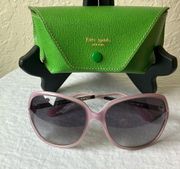 Kate Spade: Pastel Purple with silver tone sunglasses (Evette’s)-grey lens- case