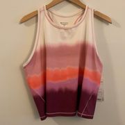 NWT Shanti Printed Crop Tank, Pinkish/Purple Ombré!