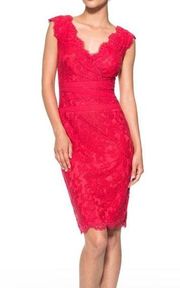 Tadashi Shoji Embroidered Lace V-Neck Cocktail Dress 4