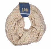 Chunky Knit Beige Infinity Scarf