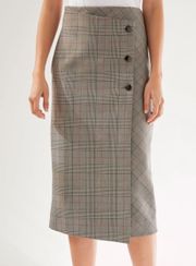 Houndstooth Billy Midi Skirt