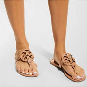 Tory Burch Miller Leather Sandals in Light Makeup Size 9