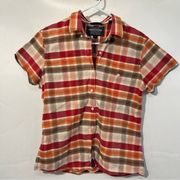 5/$25 Rough stock panhandle slim Womens plaid shirt size large