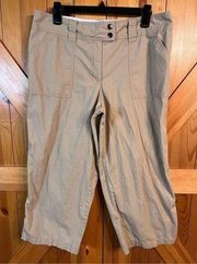 New York & Company Khaki Capris Size 14 (2647)