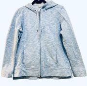 LL Bean Light Blue Zip Up Hoodie with Pockets Sz M