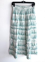 Marine Layer Womens Maxi Skirt Elastic Waist Geometric Gympsy Bohemian Large