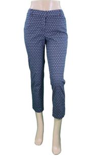 Zac & Rachel Black and White Diamond Print Slim Fit Dressy Ankle Pants