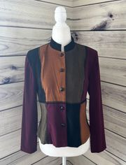 Vintage R&K Patchwork Colorblock Blazer Jacket