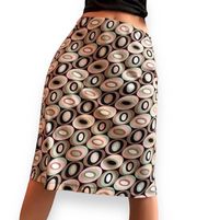 Y2k New York & Company Midi Abstract Skirt Size S